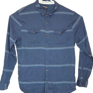 O'Neill Men’s Blue 2XL Button Down Cotton Shirt.